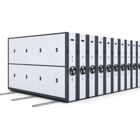 Système de rangement compactable mobile à haute densité, rayonnage mobile mécanique