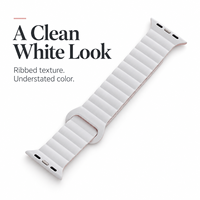 Bracelet de montre en silicone côtelé magnétique avec boucle ovale, couleurs et emballage personnalisés avec logo