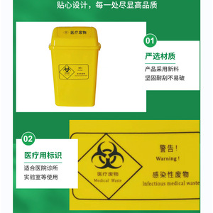 Waste <b>Bin</b> Rectangular Flip <b>Lid</b> Outdoor Large Capacity Commercial Use - Product Image 4