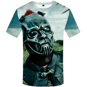 T-shirt da uomo <span class=keywords><strong>Slipknot</strong></span> Punk Rock Verde Cielo Divertente con stampa a trasferimento termico, taglie forti, in maglia traspirante - Product Image 1