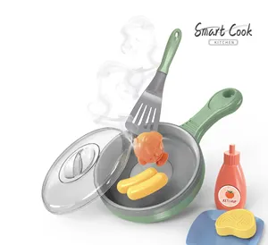 Utensilios de cocina de simulación para niños, juego de cocina que cambia de color