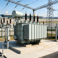 Transformateur de puissance triphasé immergé dans l'huile 110 kV 8 MVA S18 pour système d'alimentation industriel d'énergie renouvelable, sortie 11 kV 50/60 Hz