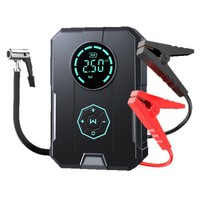 Kit de démarrage d'urgence 12V 12000mAh avec gonfleur de pneus, pompe à air pour voiture, chargeur de batterie et lumière LED – Outil automobile d'urgence