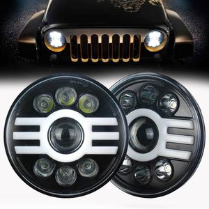 ไฟหน้า7นิ้ว Hi Low Beam,ไฟหน้า DRL สำหรับ Lada <span class=keywords><strong>Niva</strong></span> H4 Urban สำหรับ Jeep CE ไฟหน้า Led OEM 12V ใช้ได้ทั่วไป - Product Image 3