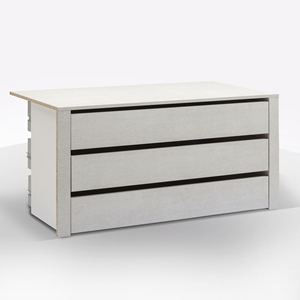 Commode intérieure SYSTEMA 3 tiroirs 122,8 cm effet tissu Liberty - Product Image 1