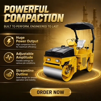 Mini-rouleau compresseur ACE ATX200 de 2 tonnes pour la construction et la réparation routière