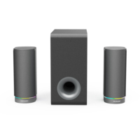 Haut-parleur d'enceinte bibliothèque 2.1 pour home cinéma, le plus vendu en gros, avec LED RGB sans fil 120W Apt-X pour ordinateur PC