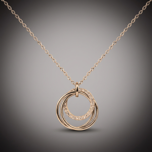 Fine Jewelry 925 Sterling <b>Silver</b> Rose Gold Plated Classic Women's <b>Chokers</b> Necklace Zircon Geometric Circular Rope Wedding - Product Image 3