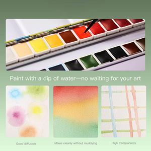 Set di 12 Colori di Acquerelli Solidi Rubens di Alta Qualità in Scatola di Metallo per Bambini dai 3 Anni in Su, per Pittura Fai-da-Te su Carta - Product Image 5