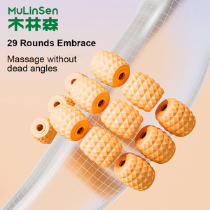 MuLinSen baru 18 roda 29 roda pijat tubuh otot rileks plastik cincin tipis klip kaki tongkat pijat Yoga rol otot - Product Image 2