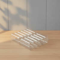 Boîte d'emballage transparente en PET de qualité alimentaire avec couvercle rabattable, design rectangulaire pour boulangeries et desserts, personnalisable