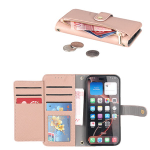 Per iPhone 17 Pro Max custodia per telefono a spalla mobile per iPhone 16 15 17Air portafoglio da <span class=keywords><strong>donna</strong></span> custodia per telefono in pelle - Product Image 3