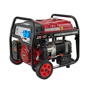 SENCI Electric Remote Start Portable Petrol Generator with Wheels Rugged Site Generators for Industrial Use
