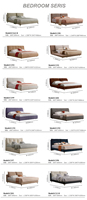 Luxuriöses Hochwertiges Modernes Design Weiches Bett Schnell Stoffbezug Massivholzrahmen Queen King Size Doppelbett mit Schwammfüllung