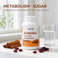 Capsules de berbérine et cannelle de Ceylan OEM ODM Marque Privée Vente en Gros Haute Qualité Soutien Métabolique pour la Gestion du Poids