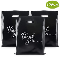 Sac d'Achats en Plastique Personnalisé avec Logo LDPE, Poignée, Petit Sac d'Emballage pour Vêtements en Gros