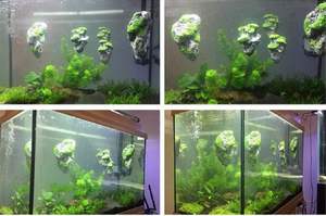 Decoración para Acuario - con <span class=keywords><strong>Roca</strong></span> Suspendida - <span class=keywords><strong>Roca</strong></span> Flotante de Musgo y Resina - <span class=keywords><strong>Roca</strong></span> Decorativa para Pecera - Product Image 4