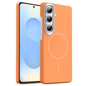 Custodia Protettiva Sottile in PC con Ricarica Wireless per <span class=keywords><strong>Samsung</strong></span> <span class=keywords><strong>Galaxy</strong></span> S26 5G, Antiurto, Colore Oro - Product Image 1