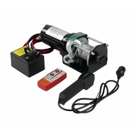 Mini-treuil électrique sans fil certifié CE, compact, avec frein automatique, 12V/24V CC, pour le sauvetage de VTT 4x4 et UTV