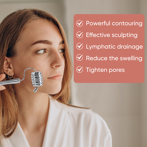Ensemble de madérothérapie laminée <span class=keywords><strong>anti</strong></span>-<span class=keywords><strong>cellulite</strong></span>, outils de cryothérapie métalliques colombiens, rouleau de <span class=keywords><strong>massage</strong></span> facial - Product Image 5