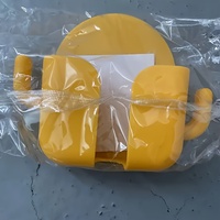 Support mural minimaliste en plastique pour téléphone portable avec rangement et chargeur – Jaune/Vert foncé – Chambre/Salon