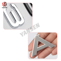 Lettres et chiffres 3D chromés noirs brillants pour A3 A7 A8 Q7 A5 A6 A4 Q2 Q3 Q5 – Emblème, plaque signalétique, badge, autocollant pour coffre de voiture