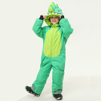 Combinaisons d'hiver de style dinosaure pour enfants, snowboard et ski, combinaison une pièce