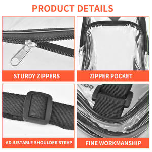 Mode Logo personnalisé clair stade événement approuvé Heavy Duty PVC en plein air femmes loisirs Mini sac à dos sac d'école Portable fermeture éclair - Product Image 3