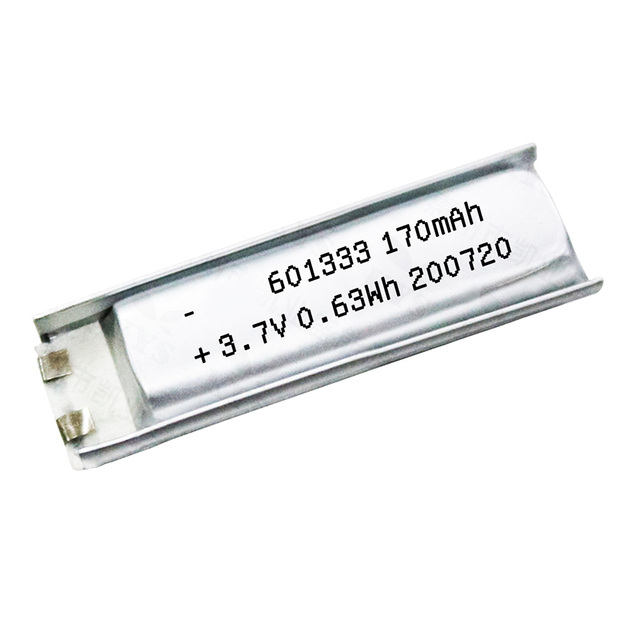 Best Selling High Quality Rechargeable 601333 3.7V 170mah Thin Lithium Polymer Battery for Digital Devices