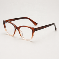 Lunettes de vue anti-lumière bleue œil de chat pour adultes avec verres en acrylique, monture optique en acétate Tr90 et branches en métal