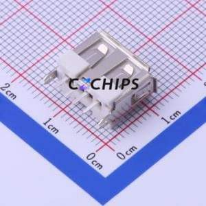 USB-101 USB Connector Through hole Component (THT) Connector Type-A USB 2.0 Female Through Hole - Product Image 2