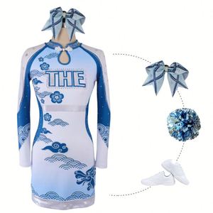 Pantalones cortos de práctica de porristas para niños con sublimación personalizada, uniformes OEM de nuevo diseño - Product Image 1