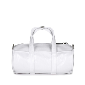 กระเป๋า Colette รุ่นขายดีที่สุด ทรงกลมขนาดมินิ สีขาวประกาย พร้อมสายสะพายข้างแบบถอดได้ และหูหิ้วแบบกดปุ่มเปิดได้ - Product Image 4