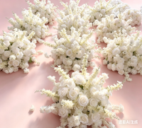 Bola Bunga Mawar Putih Hydrangea / Rangkaian Bunga Dekorasi Pernikahan