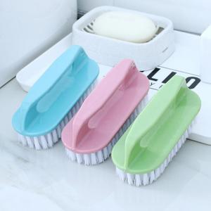 Guo Lin <b>Shoe</b> Brush <b>Soft</b> Nylon Bristles Plastic Portable For Cleaning <b>Shoes</b> And Clothes 3 Pieces Green Blue Pink - Product Image 1