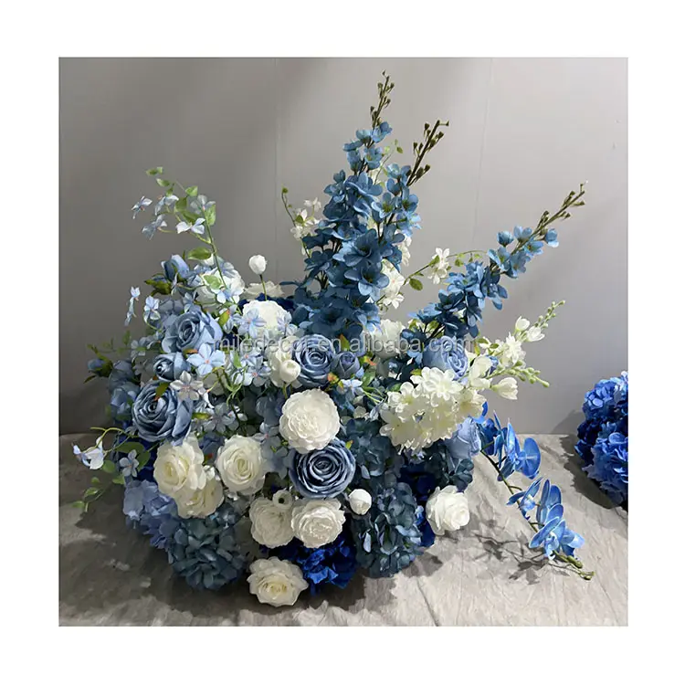 وصل حديثًا ، قطع مركزية لتزيين حفلات الزفاف ، ترتيبات كرة زهور الورد الأزرق