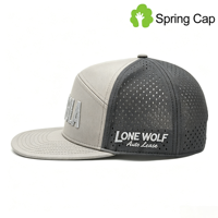 Casquette Snapback Personnalisée avec Broderie Point de Chaînette, Patch en Caoutchouc PVC Imperméable pour Pickleball, Casquette Performance Flottante pour Hommes, gorras