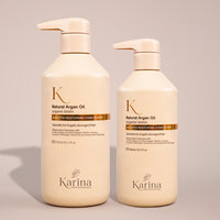 Set de Champú y Acondicionador con Aceite de Argán, Sin Sulfatos, Hidratante, Cuidado Capilar, Aceite Marroquí Orgánico Natural, Marca Privada Personalizada