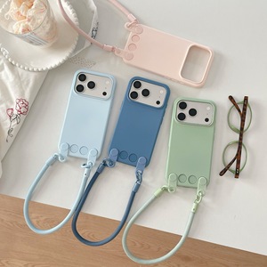 Étui de téléphone bracelet avec cordon court pour femmes et filles, <span class=keywords><strong>antivol</strong></span>, lanière détachable, coque de téléphone portable pour iPhone 17 16 15 Pro Max - Product Image 1