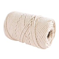 Haute qualité 3mm 100% coton naturel macramé cordon bricolage artisanat tricot et emballage corde ficelle ficelle