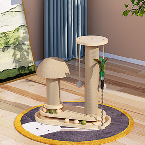 <span class=keywords><strong>Arbre</strong></span> <span class=keywords><strong>à</strong></span> <span class=keywords><strong>chat</strong></span> d'intérieur moderne de luxe <span class=keywords><strong>en</strong></span> <span class=keywords><strong>bois</strong></span> massif avec griffoir <span class=keywords><strong>en</strong></span> sisal, plateau tournant, jouet <span class=keywords><strong>à</strong></span> <span class=keywords><strong>chat</strong></span> et structure portable type cage pour chats - Product Image 3