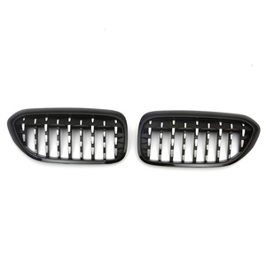 Rejilla frontal BMW para la serie 5 G30 2017-2020, completamente negra y mitad plateada, material ABS - Product Image 4