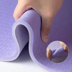 1/3 inç ekstra kalın TPE Yoga matı egzersiz matı kaymaz egzersiz Mat germe için yüksek yoğunluklu anti-gözyaşı Pilates Fitness