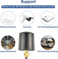 Antenne WiFi omnidirectionnelle MIMO 2x2 BOOBRIE 660 GHz 5G 4G LTE extérieure 66 m à faible perte pour câbles mâles routeur passerelle