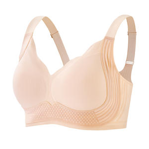 Vente en gros de haute qualité <span class=keywords><strong>grande</strong></span> <span class=keywords><strong>taille</strong></span> <span class=keywords><strong>sans</strong></span> trace de sous-vêtements en <span class=keywords><strong>latex</strong></span> pour femmes confortable push-up <span class=keywords><strong>sans</strong></span> anneau en acier soutien-gorge de maintien souple - Product Image 1