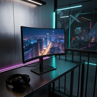 Nouvel écran de jeu incurvé LED HD 27 pouces 180 Hz personnalisé en usine, résolution 2560x1440 pour utilisation sur ordinateur de bureau