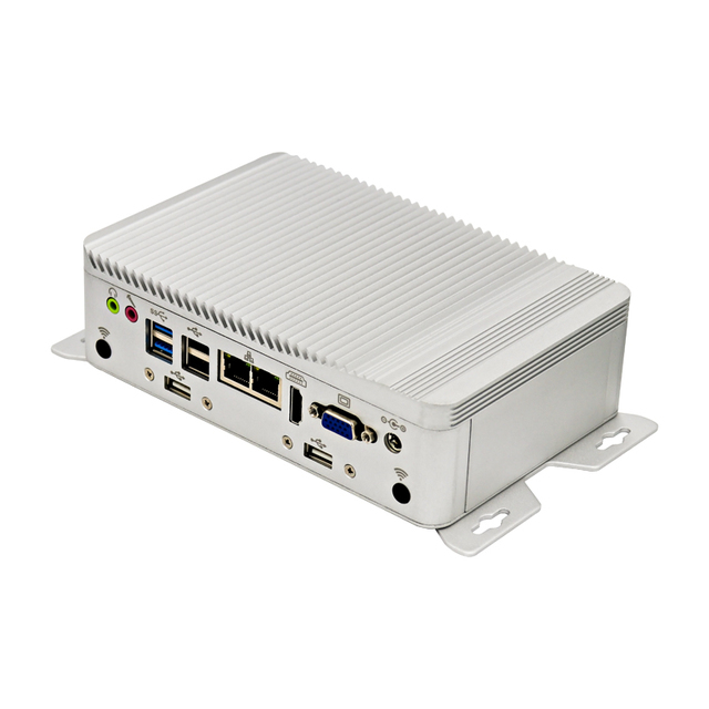 Intel Core i3-8130U Desktop Linux Computer Box DDR4 Embedded X86 Fanless Mini Industrial PC with 6*COM 2*LAN 6*USB in Stock