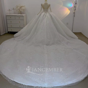 Lsjj148 Elegant Ivory Bohemian Bridal Gown Heavy Beaded Bodice Sparkle Tulle Ball Gown Princess <b>Wedding</b> Dress Chapel for - Product Image 5