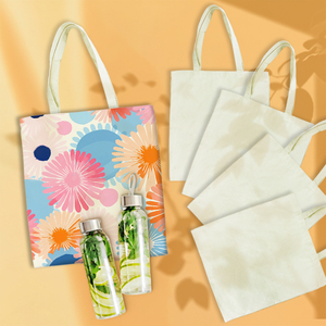 Sac fourre-tout en toile de coton polyester vierge pour sublimation, personnalisable, vente en gros, pour cadeaux et promotion - Product Image 2