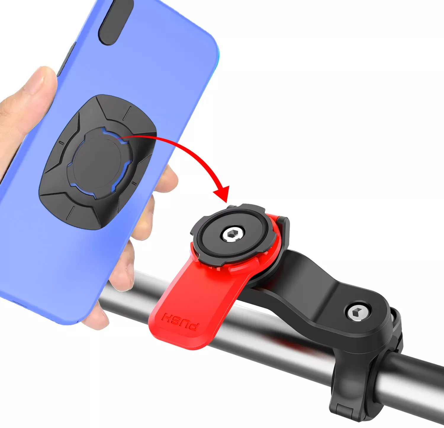 Factory Directly Universal 4 - 7.2 Inches ABS Magnetic Auto-Clip Phone Case Twist Lock Motorcycle Phone Mount Bike Phone Holder